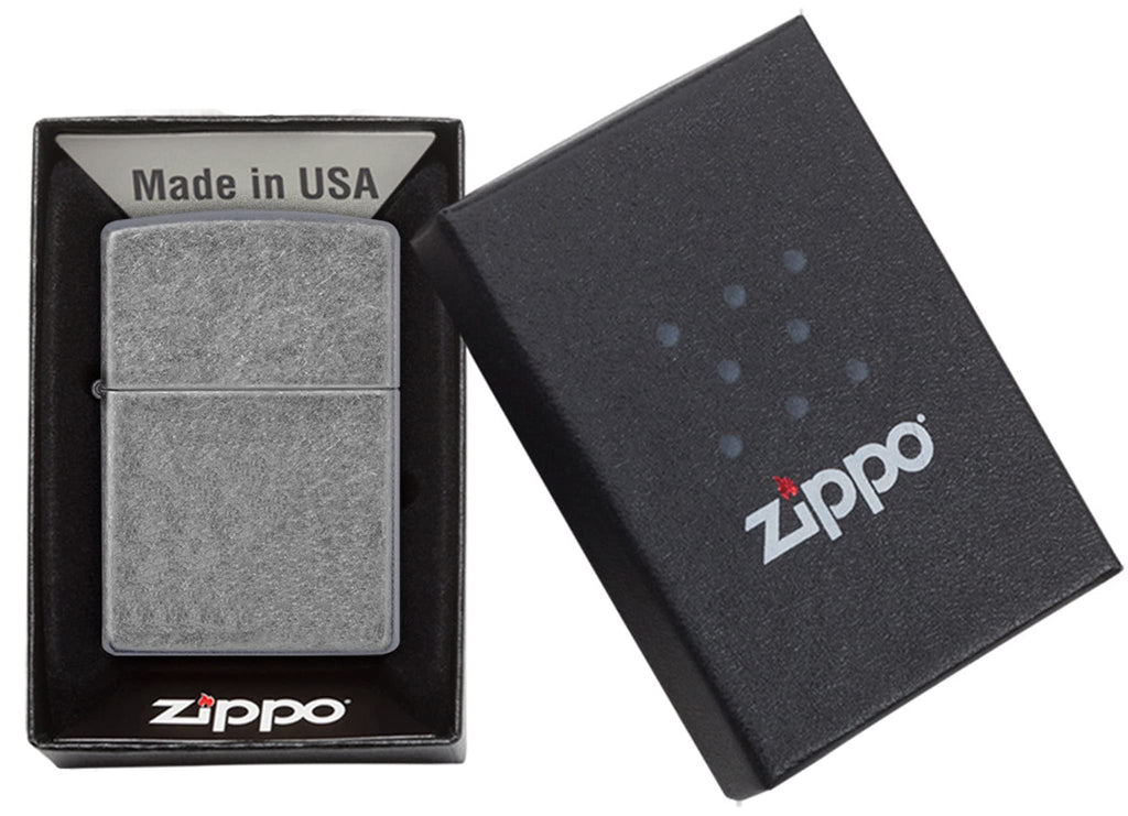 Zippo Antique Silver Plate Pocket Lighter - Windproof & Refillable Flip-Top Metal Lighter - Everyday Use Pocket Lighters - Luxury Lighters Made in USA