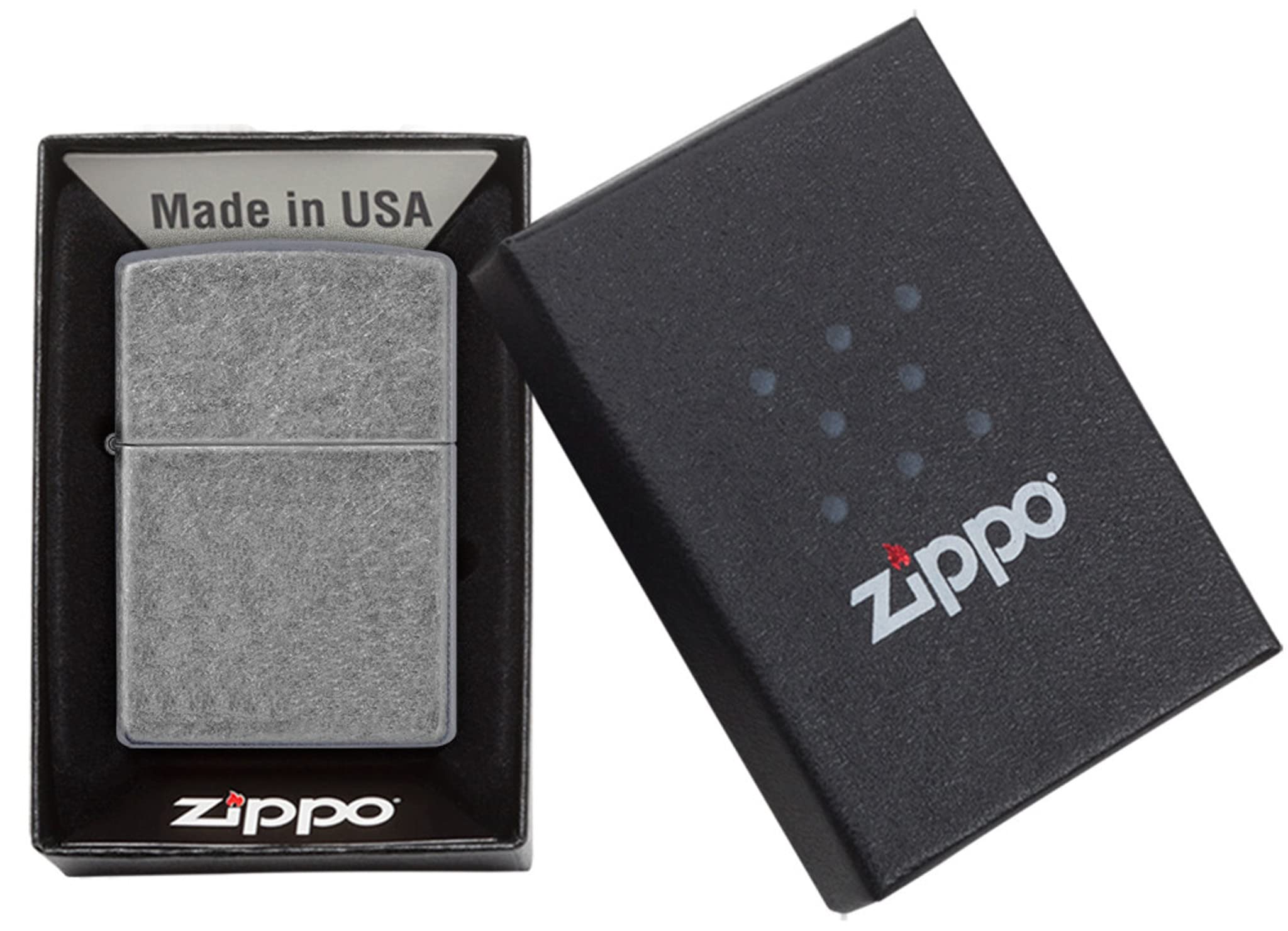 Zippo Antique Silver Plate Pocket Lighter - Windproof & Refillable Flip-Top Metal Lighter - Everyday Use Pocket Lighters - Luxury Lighters Made in USA