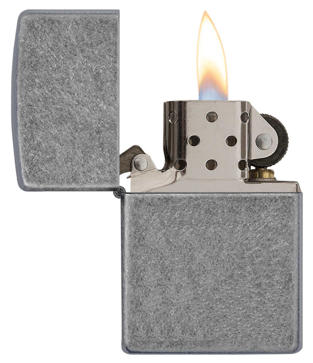 Zippo Antique Silver Plate Pocket Lighter - Windproof & Refillable Flip-Top Metal Lighter - Everyday Use Pocket Lighters - Luxury Lighters Made in USA
